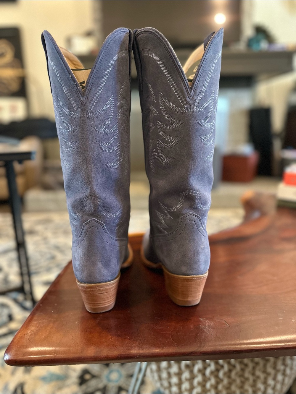 Tecovas Discontinued Special Edition Women's Indigo Suede Annies NWT - Picture 4 of 9